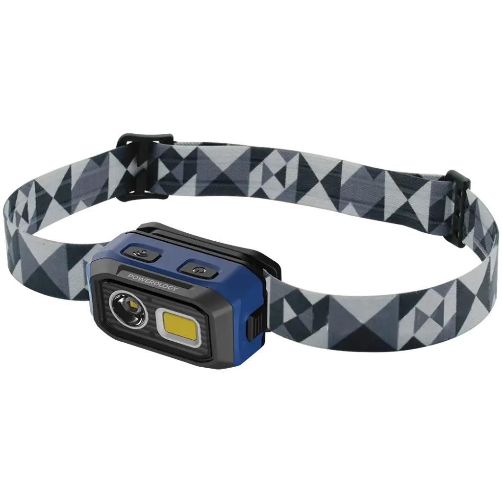 Powerology Bright Vision Rechargeable LED Headlamp - Black
