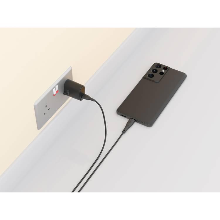 PAWA كابل بيانات مايكرو USB شحن سريع 2.4 أمبير 1.2 متر - أسود