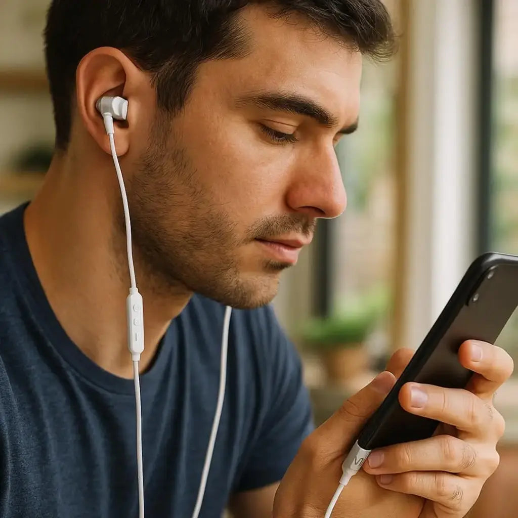 Porodo Soundtec CRON USB-C earphones detail