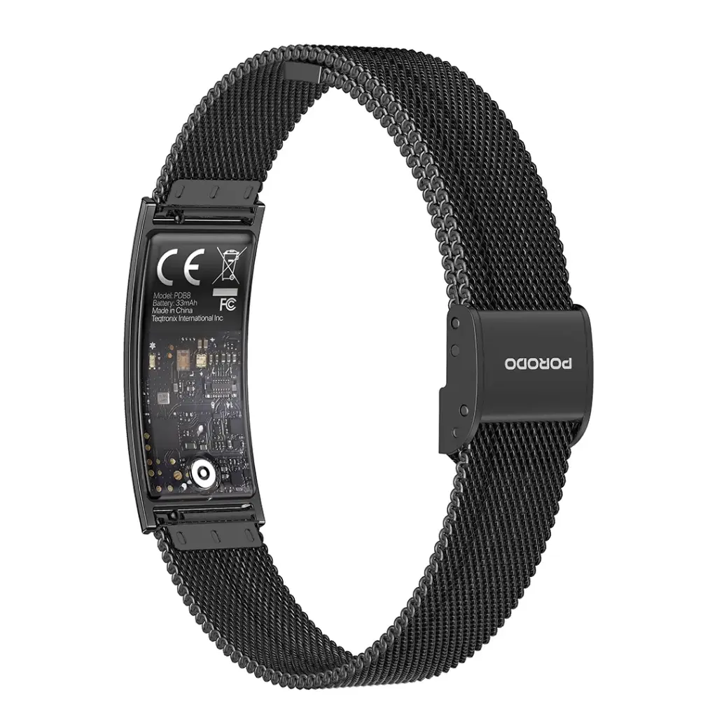 Porodo سوار ذكي Trackfit Plus لمتابعة اللياقة البدنية بواسطة تطبيق محترف - PDB8BK