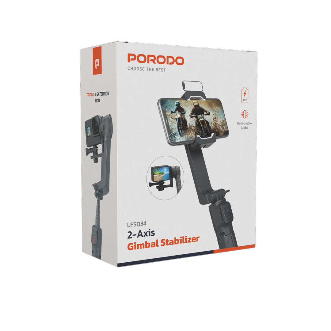 Porodo 2-Axis Gimbal Stablizer - PDLFST034BK