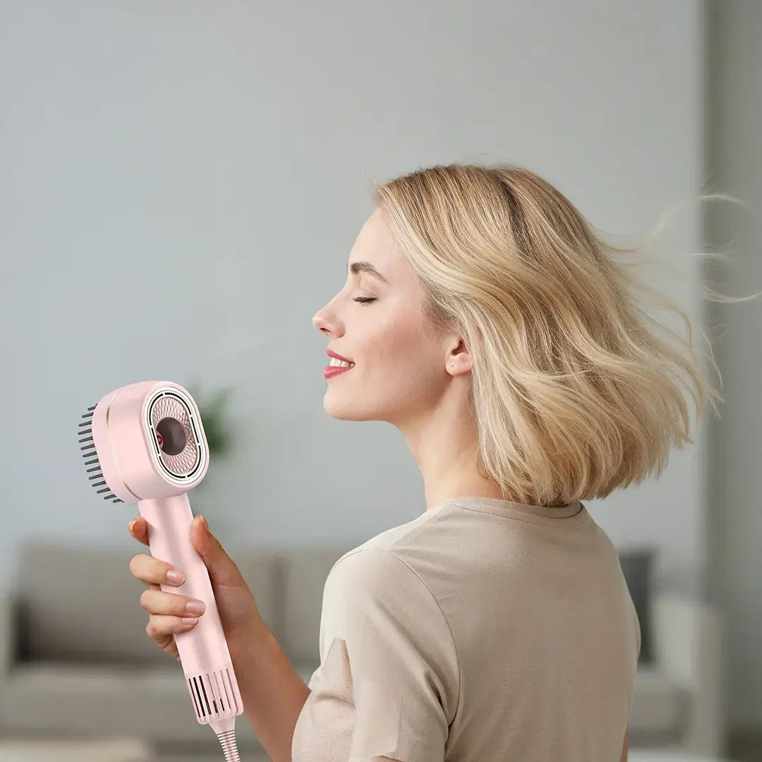 Porodo 2-In-1 Hair Dryer & Straightener Brush with Smart Temperature - PDLFSTAE581PK