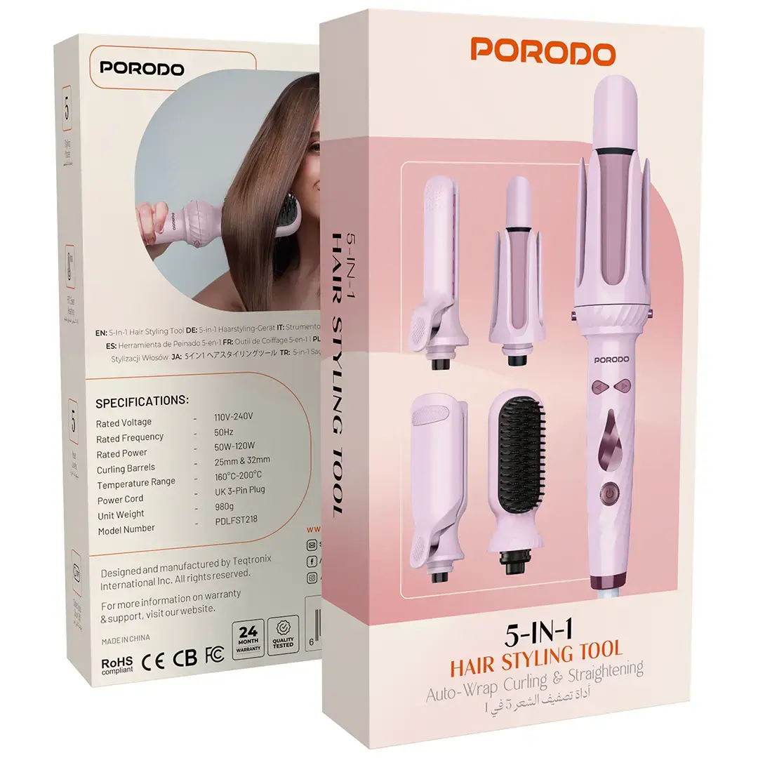 Porodo 5 In 1 Hair styling Tool - PDLFST218PK