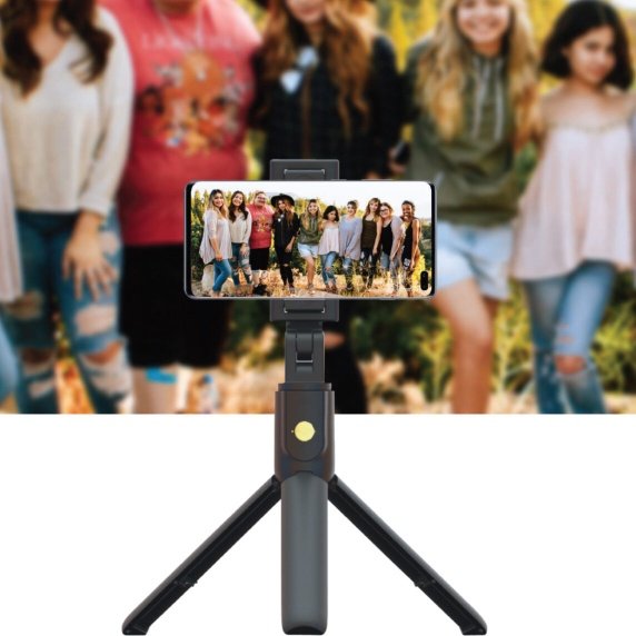 Porodo Bluetooth Selfie-Stick With Tripod - PD-UBTSV3-BK