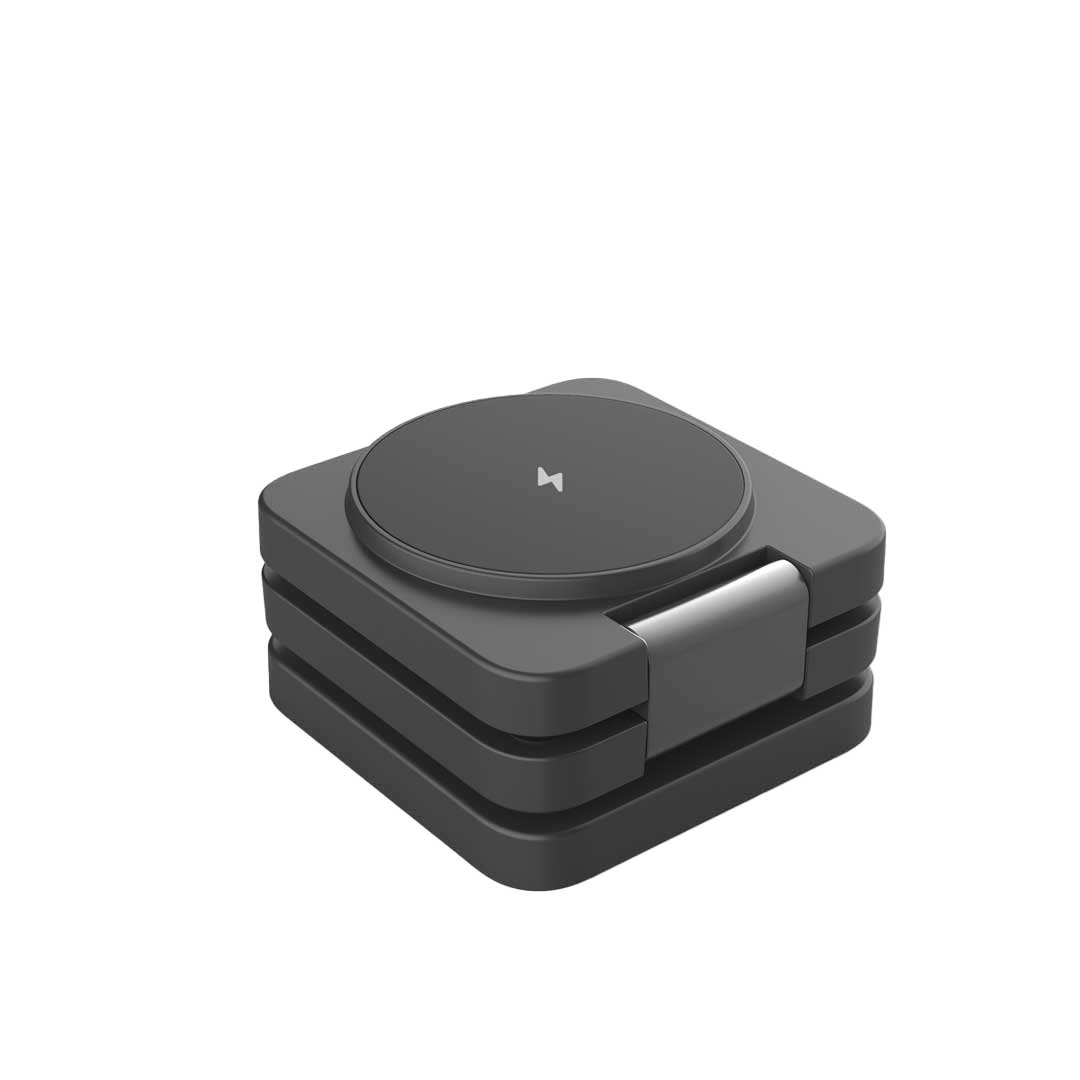 Porodo Multi-Device Wireless Charger Sleek, Lightweight And Travel-Friendly - PD-3N1MWFC-BK