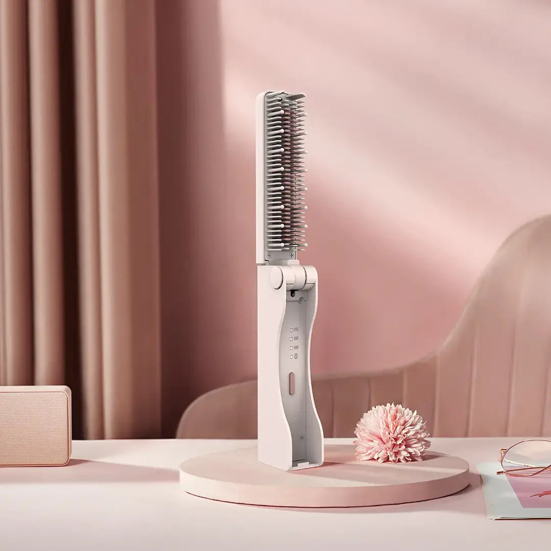 Porodo Foldable Mini Straightener Brush - PDLFSTHC313PK