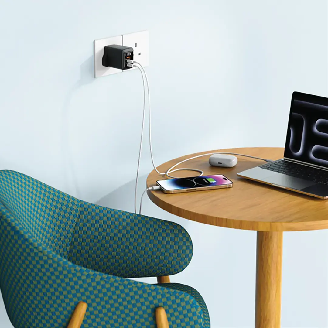 Porodo GaN 100W Multi-Port Wall Charger - PDFWCH073BK