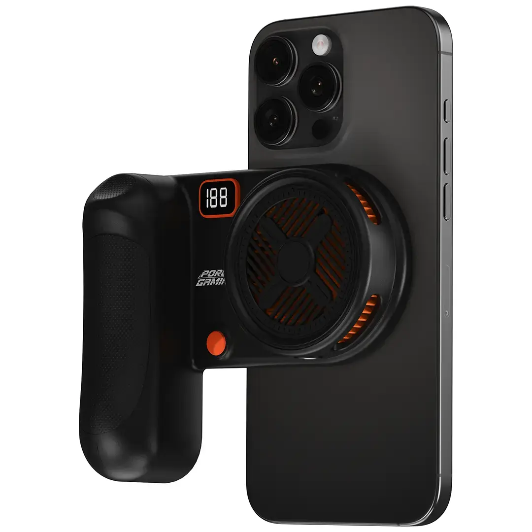 Porodo Gaming Arcticchill Magnetic Phone Cooler With Ultra-Quiet Fan - PDXMPCBKOG