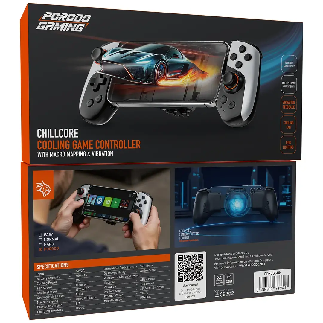 Porodo Gaming Chillcore Cooling Game Controller - PDXCGCBK
