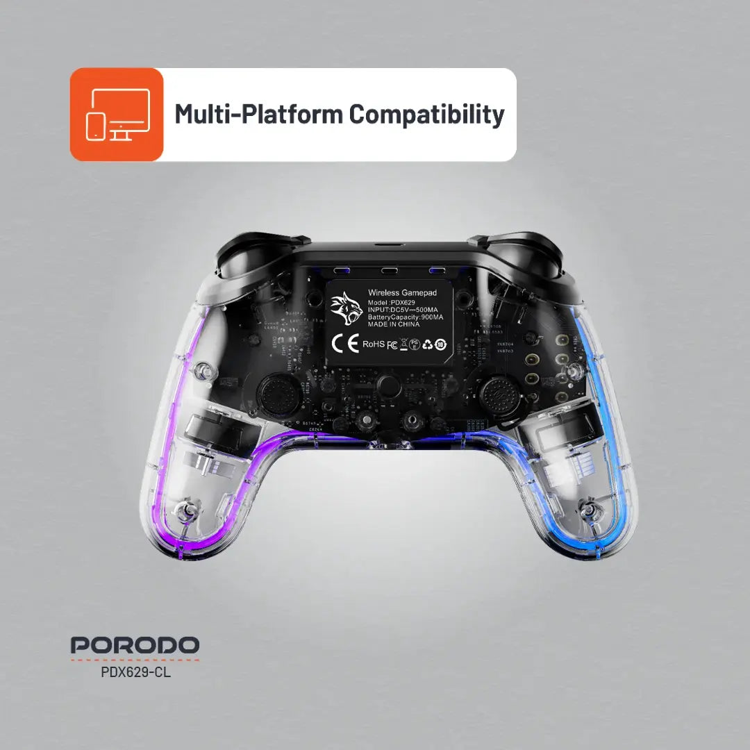 Porodo Gaming Crystal Shell PS4 Controller - PDX629BK