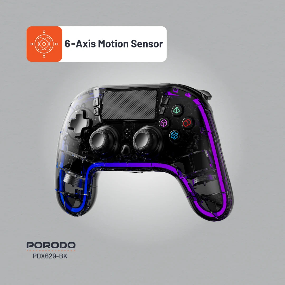 Porodo Gaming Crystal Shell PS4 Controller - PDX629BK