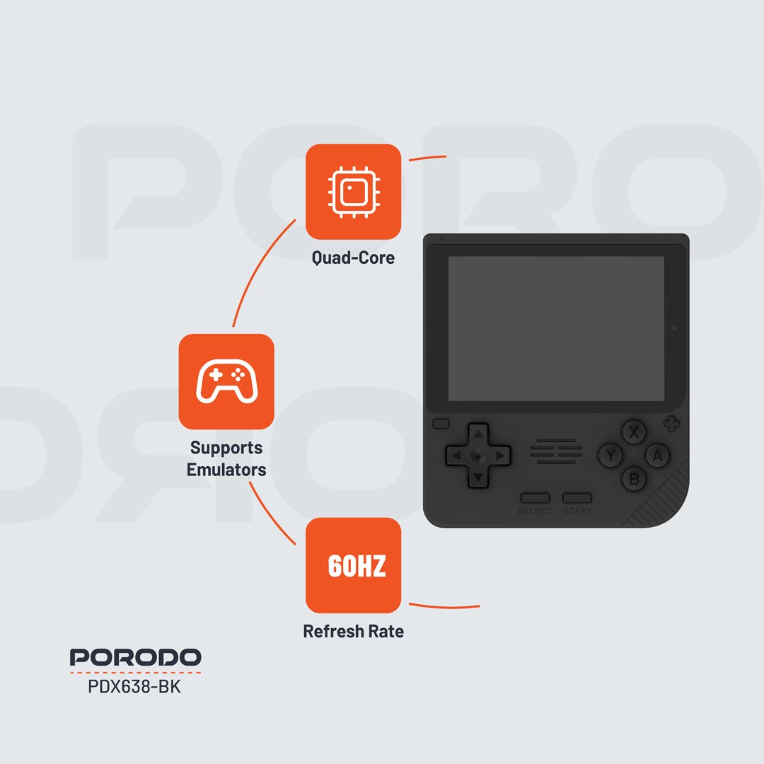 Porodo Gaming Retro Arcade Gaming Console - PDX638BKOG