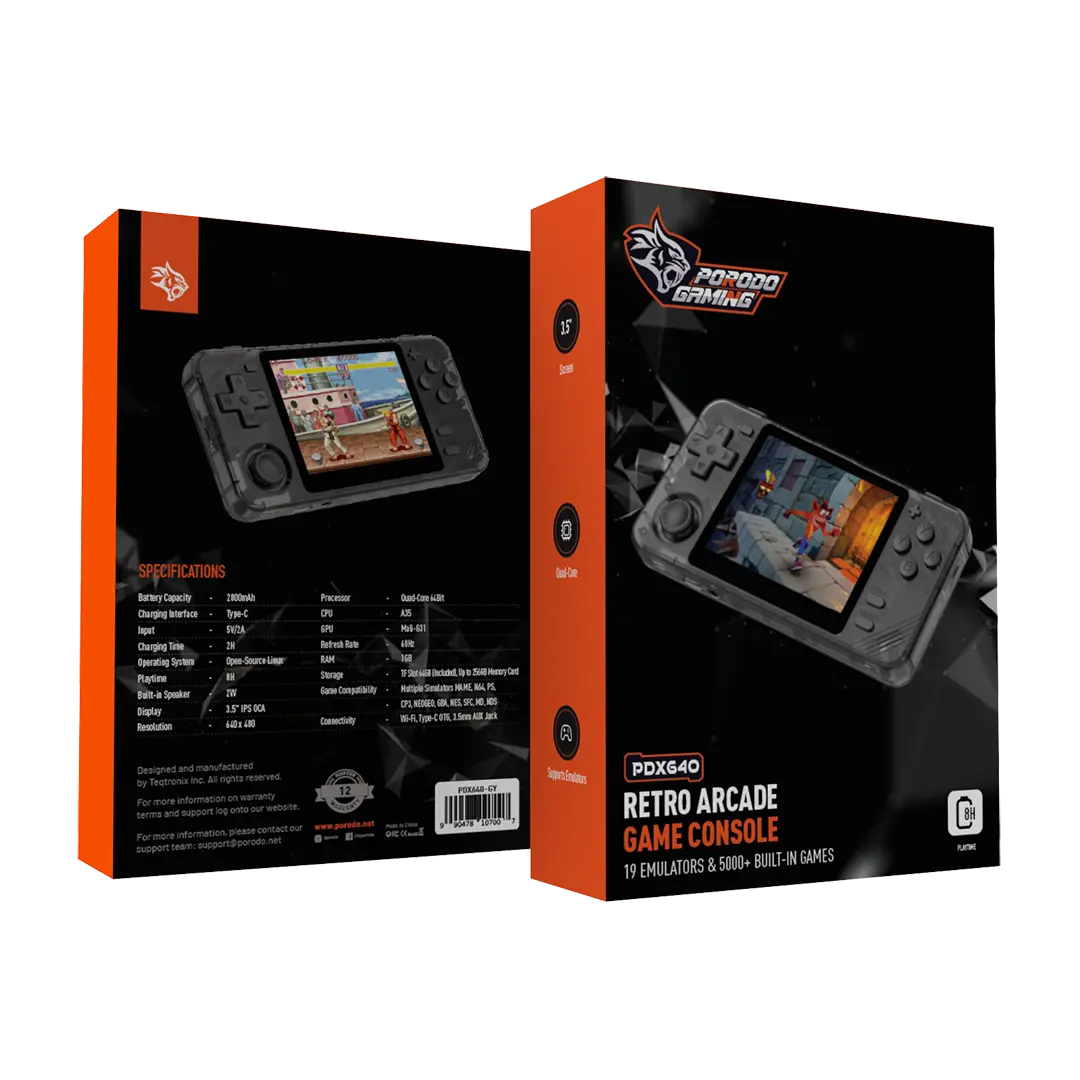 Porodo Gaming Retro Arcade Gaming Console - PDX640OGBK