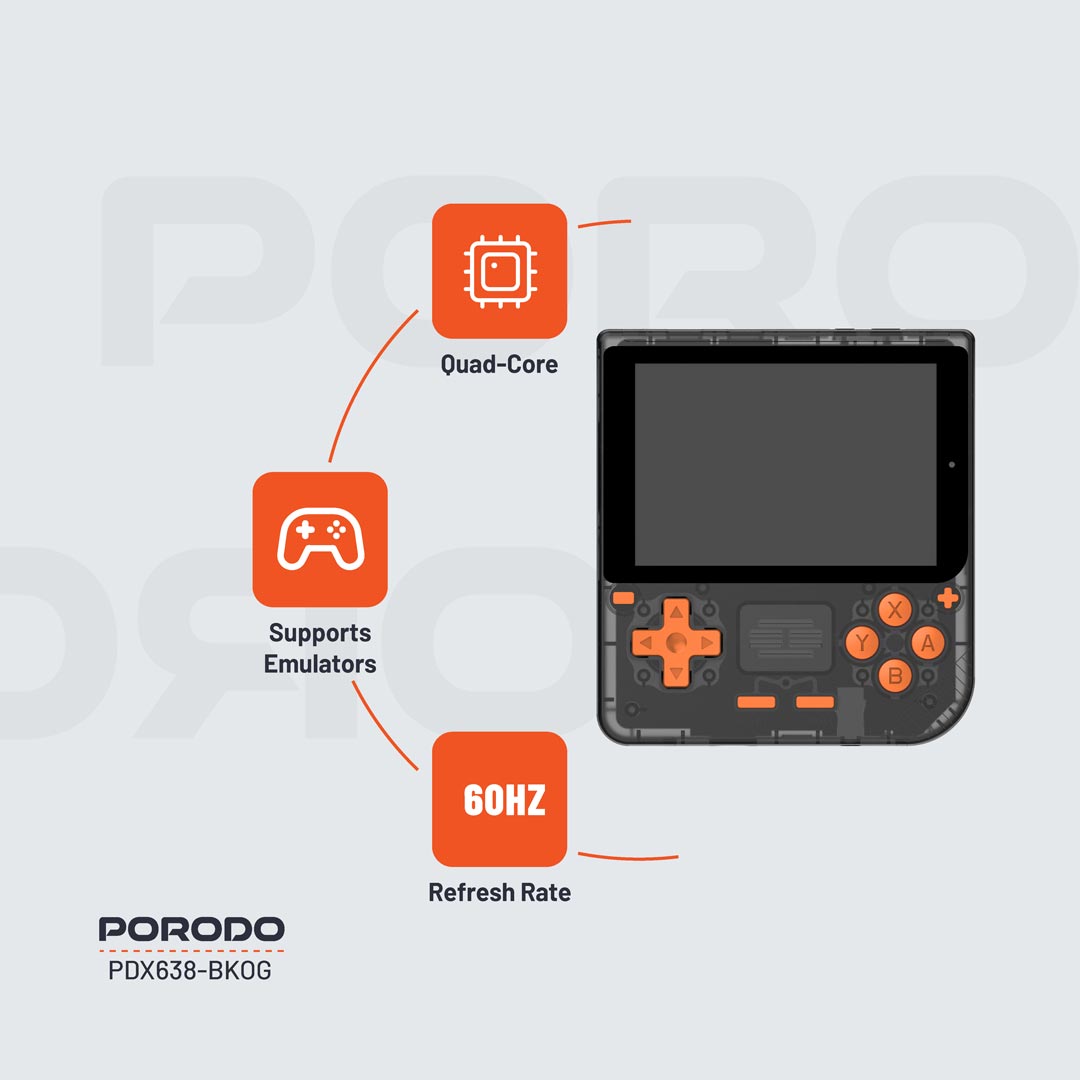 Porodo Gaming Retro Arcade Gaming Console - PDX638BKOG