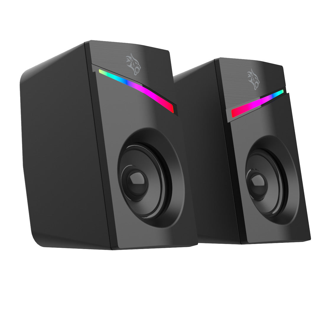 Porodo Gaming Stereo Gaming Speakers Volume Knob Control - PDX543-BK