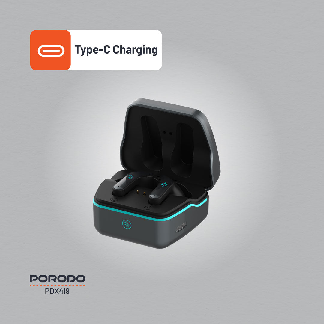 Porodo Ultra Low-Latency Gaming Earbuds - PDX419