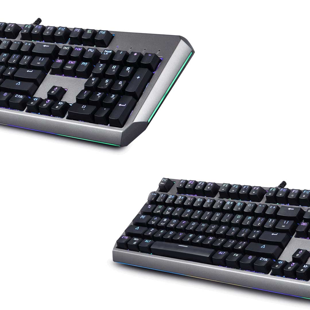 Porodo Gaming Mechanical Gaming Keyboard High-Grade Metal Build - PDX219-RSW