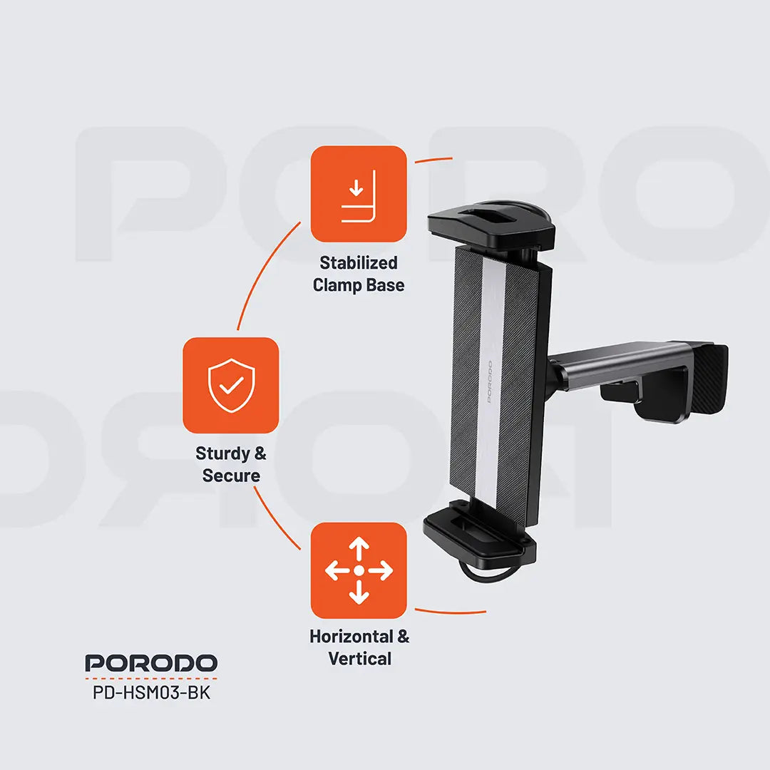Porodo HS03 Universal Adjustable Table & Phone Mount - PD-HSM03-BK