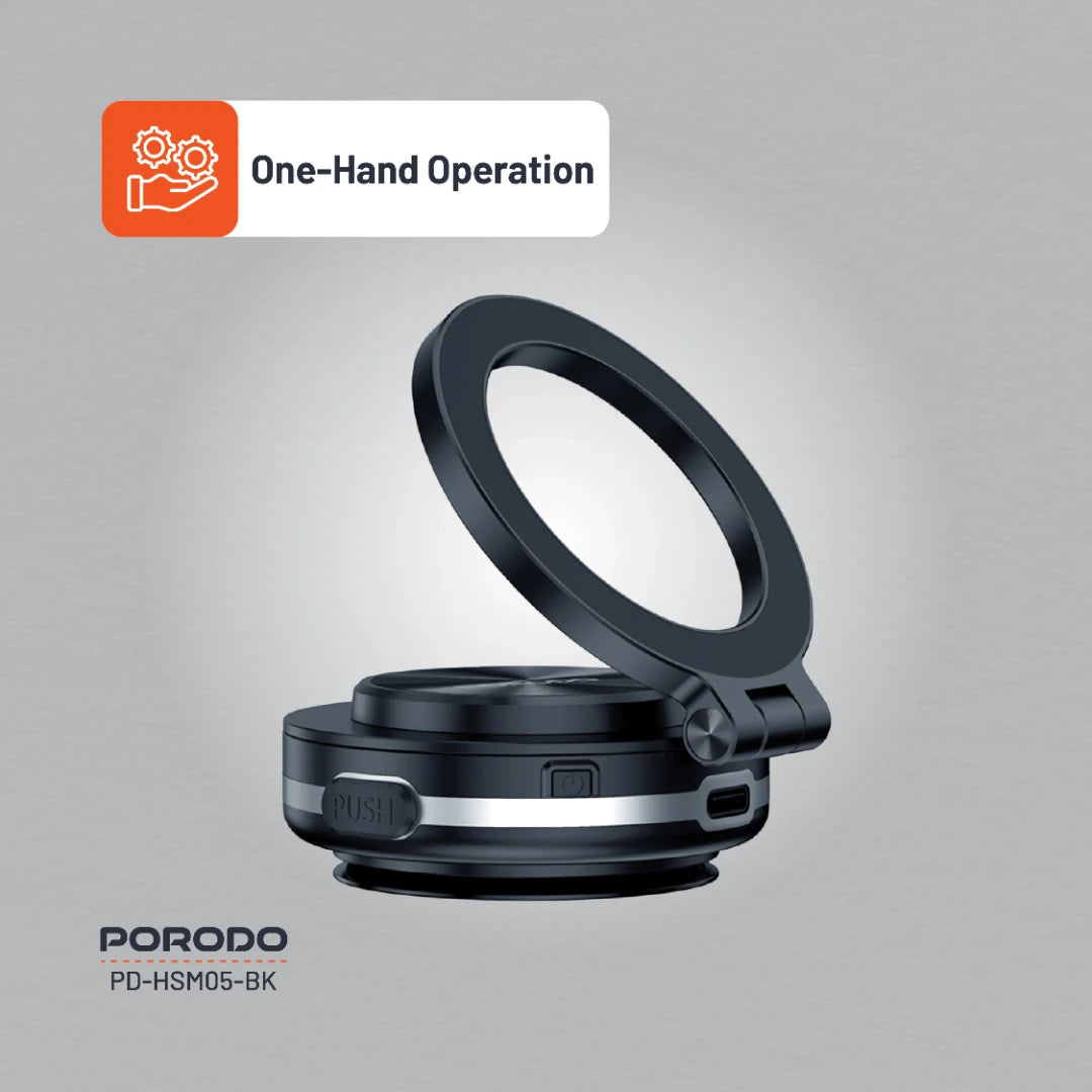 Porodo HS05 Vacuseal MagSafe Magnetic Mount - PD-HSMO5-BK