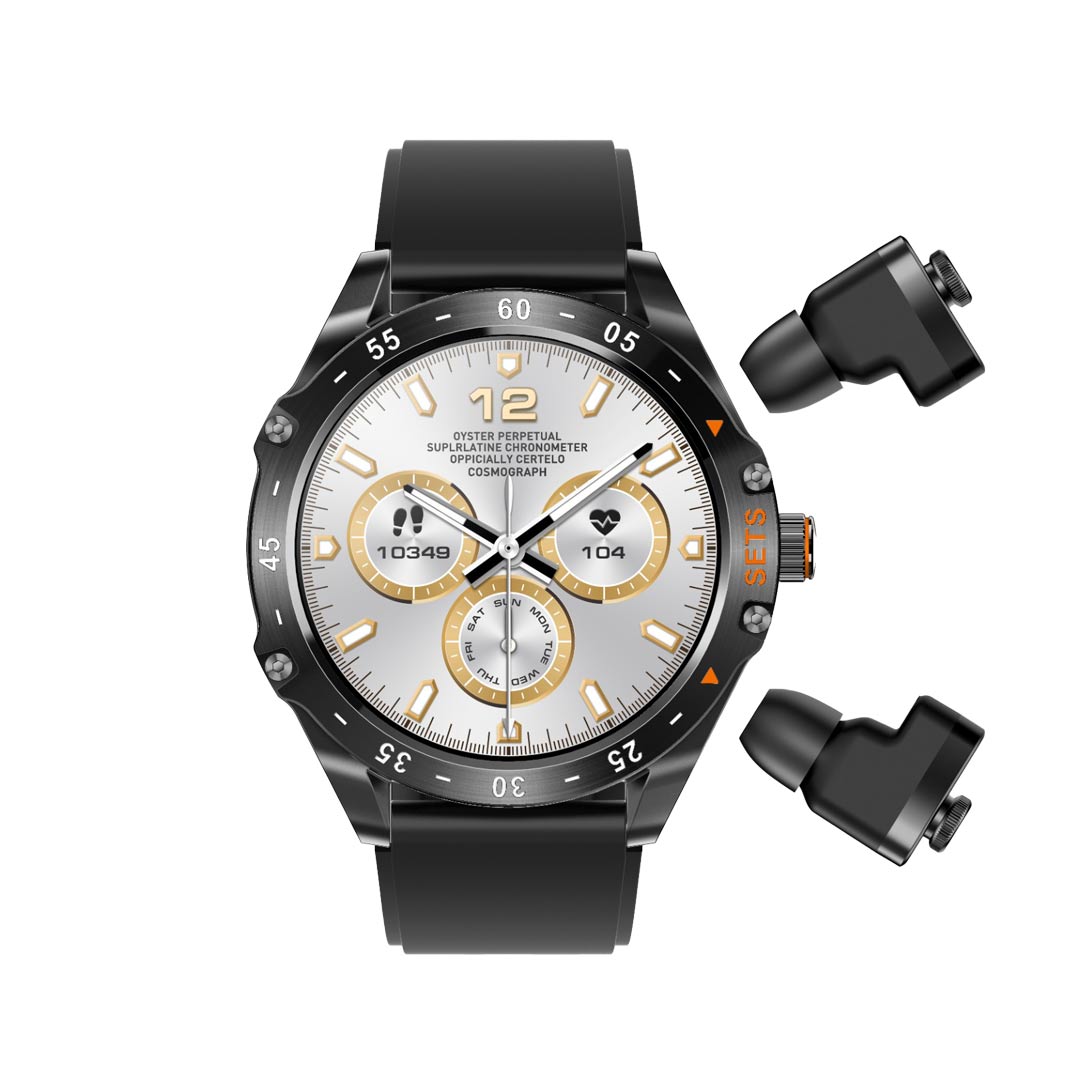 Porodo Hype Smartwatch With Earbuds - PD-HYPE-BK