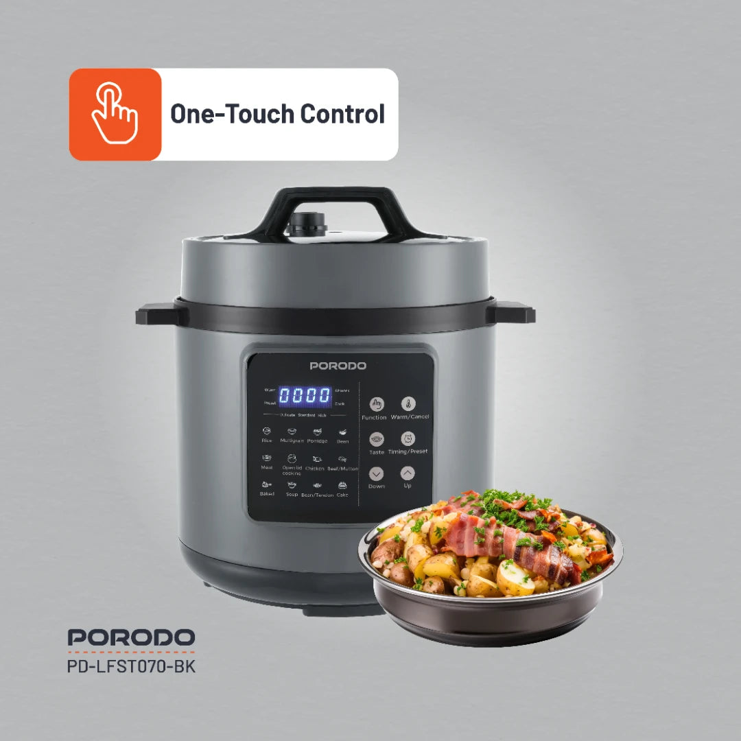 Porodo Lifestyle 1300W Multi-Cuisine Pressure Cooker - PD-LFST070-BK