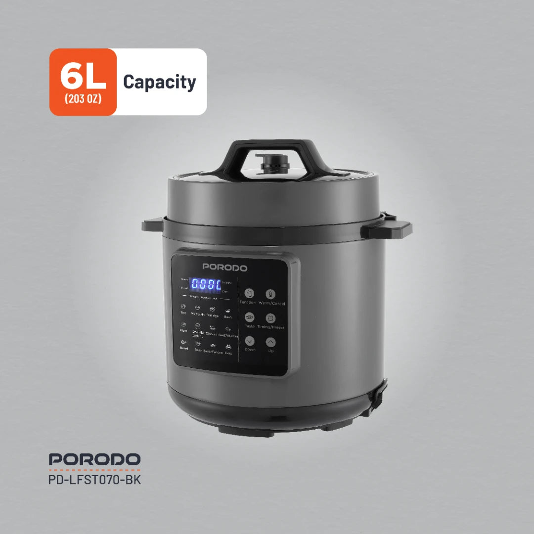 Porodo Lifestyle 1300W Multi-Cuisine Pressure Cooker - PD-LFST070-BK