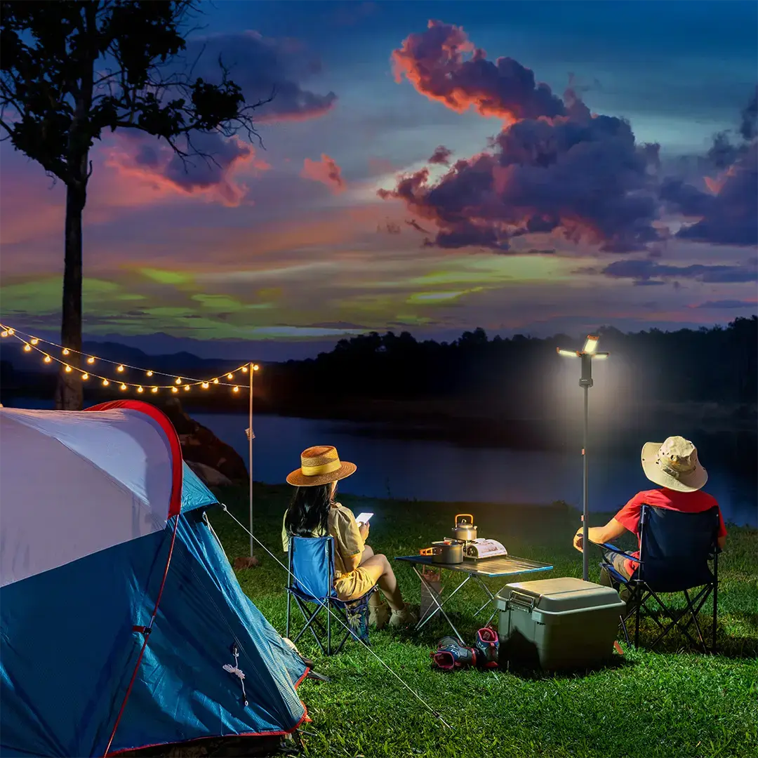Porodo Lifestyle 9000mAh Work Lantern Foldable Multi-Mode LED Light - PDLFSTXQZ10OR