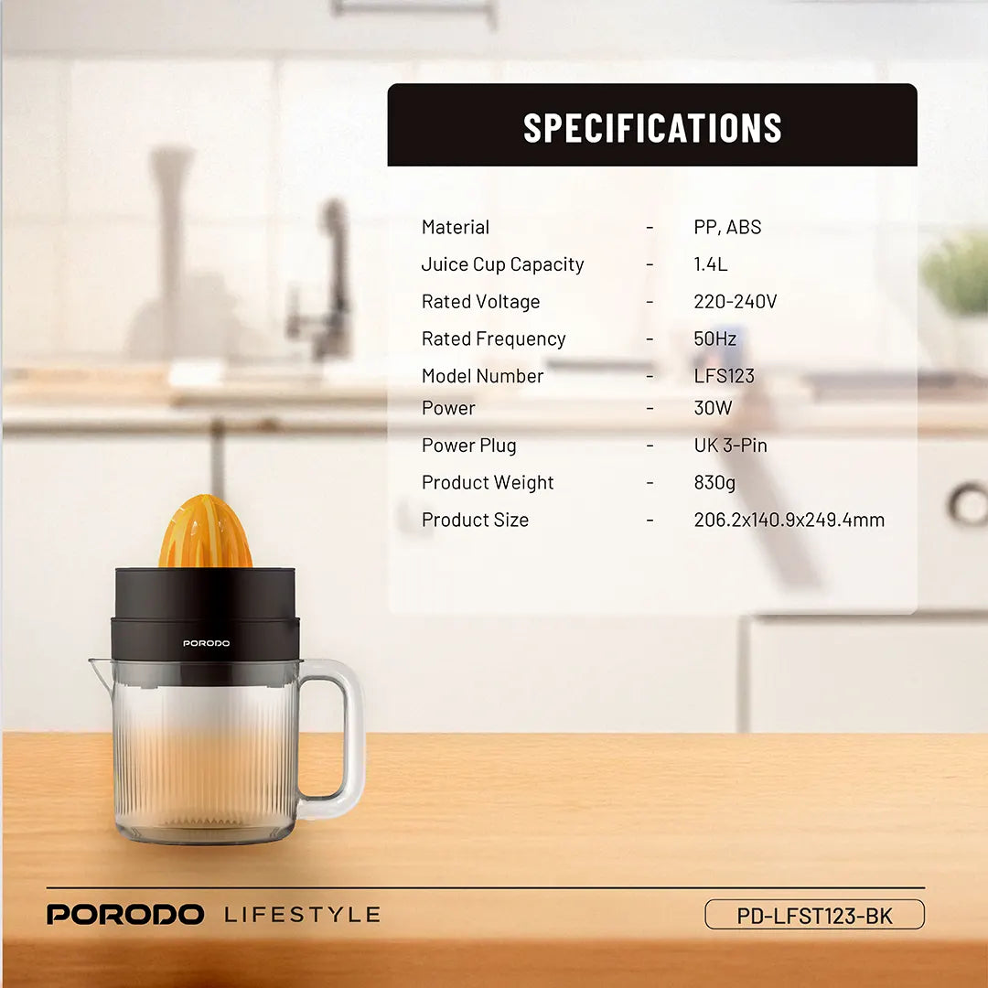 Porodo Lifestyle BI-Directional Juicer - PD-LFST123-BK