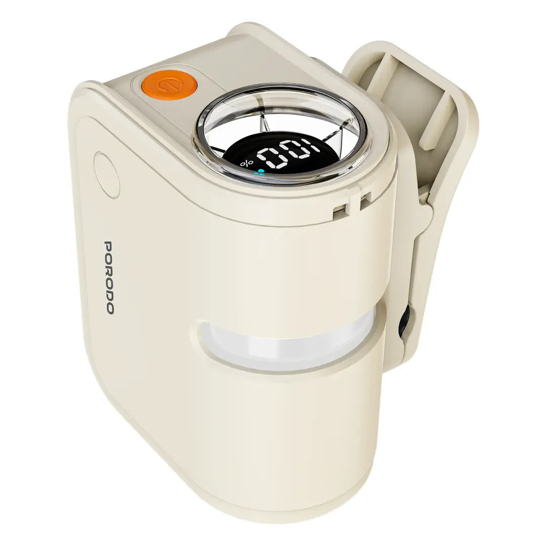 Porodo Lifestyle Chillo Clip Wearable Neck Fan 2000mAh - Beige