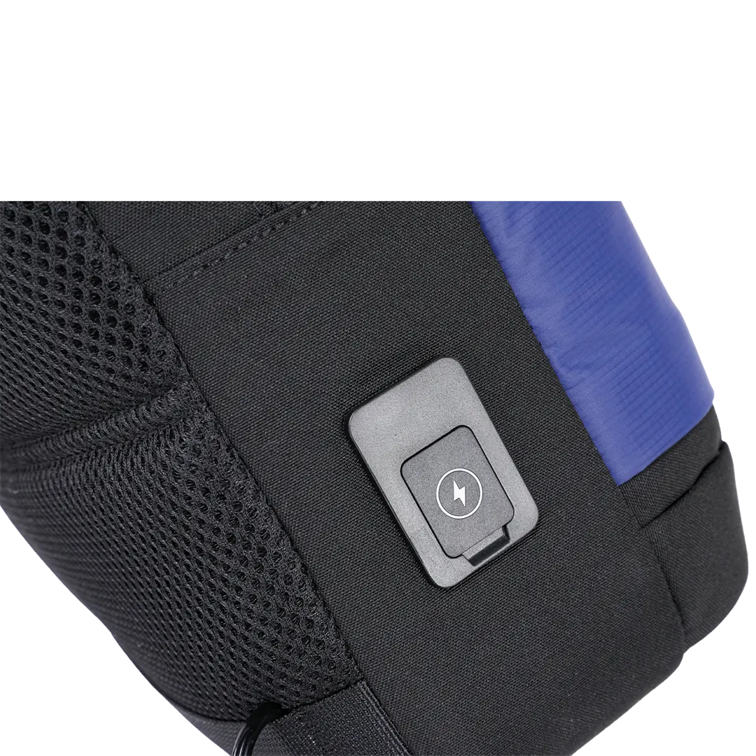 Porodo Lifestyle Cross Body Sling Bag With Fingerprint Lock - PD-LSSBFPL-BKBU