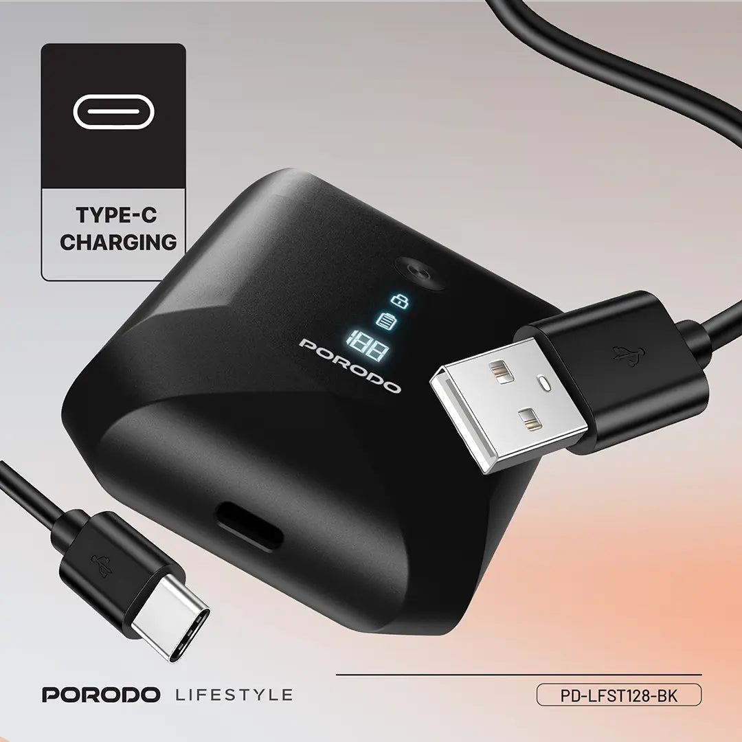 Porodo Lifestyle Dual-Blade Pocket Shaver - PD-LFST128-BK