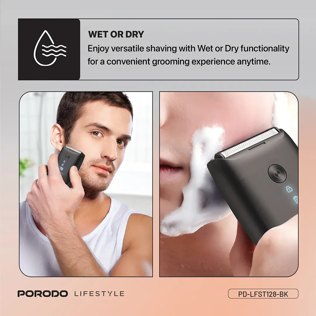Porodo Lifestyle Dual-Blade Pocket Shaver - PD-LFST128-BK