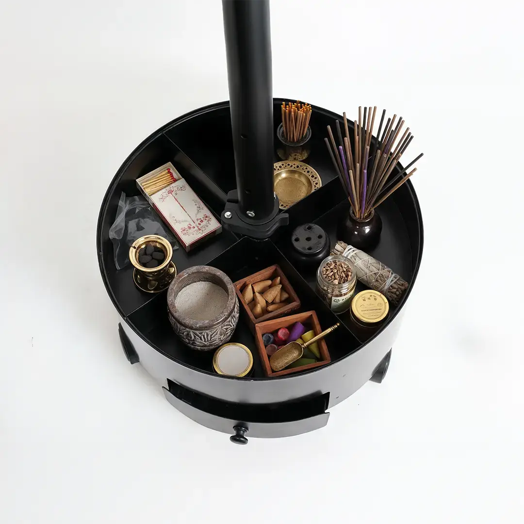Porodo Lifestyle Essentia Clothing Bakhour Hanger with Storage Tray & Wheels - PDLFST212BK