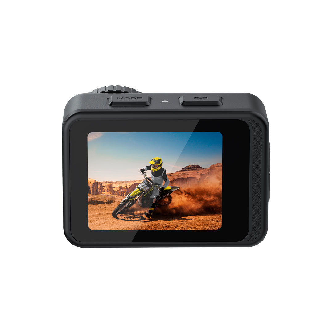Porodo Lifestyle Fully Waterproof UHD Action Camera Dual Display With Video Stabilisation - PD-5KACAM-BK