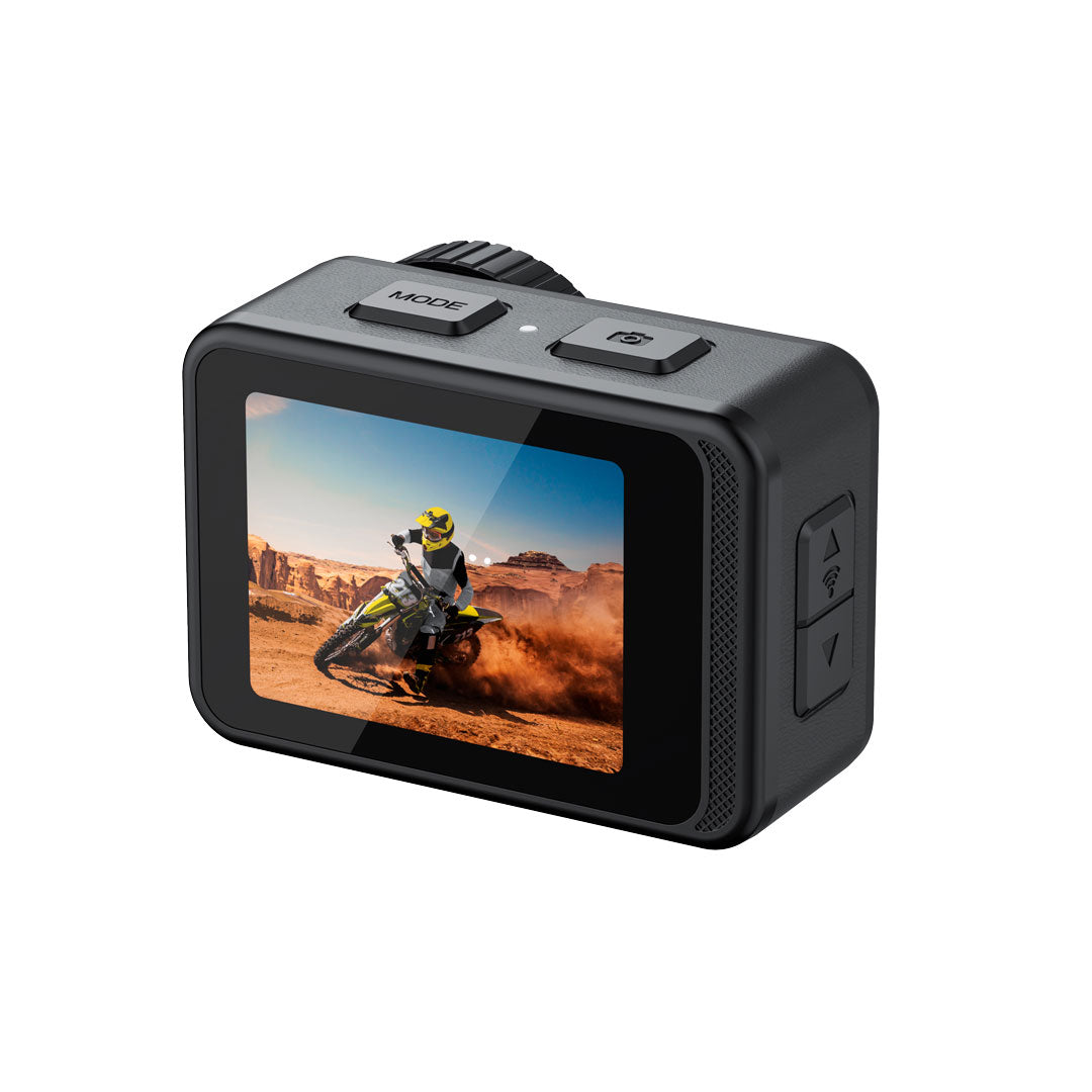 Porodo Lifestyle Fully Waterproof UHD Action Camera Dual Display With Video Stabilisation - PD-5KACAM-BK