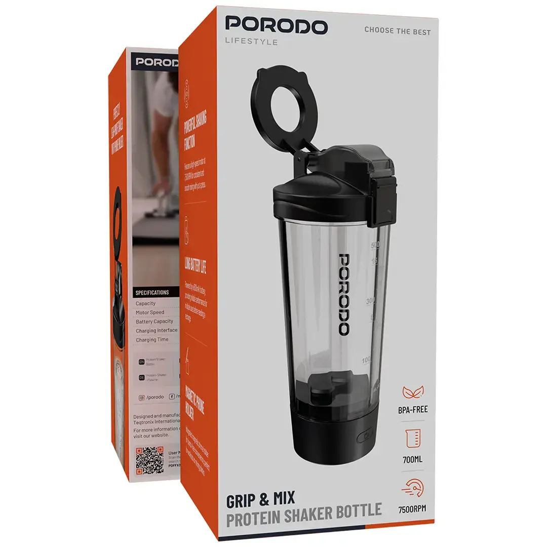 Porodo Lifestyle Grip & Mix Protein Shaker Bottle - PDFFX396FQ