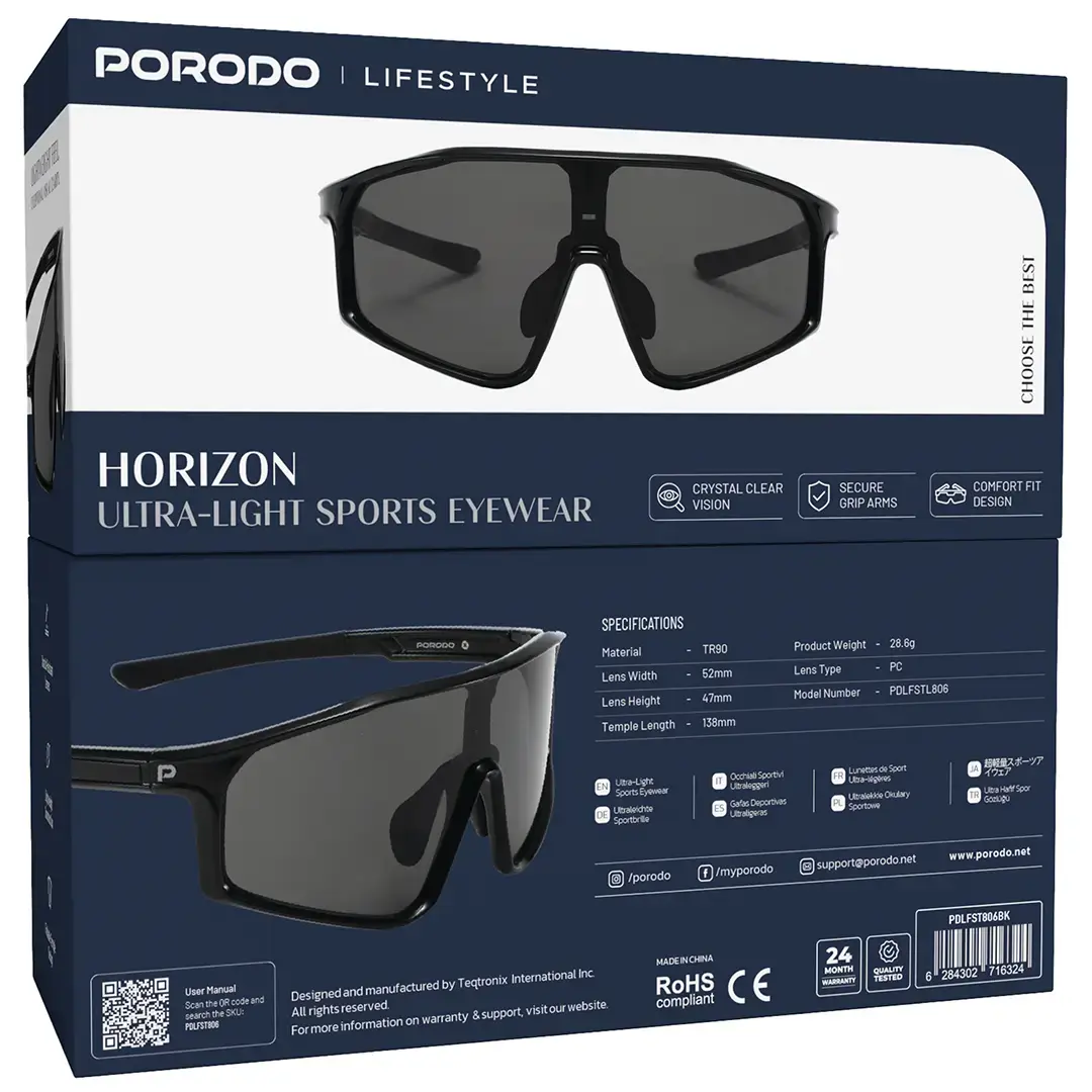 Porodo Lifestyle Horizon Ultra-Light Sports Eyewear - PDLFST806BU