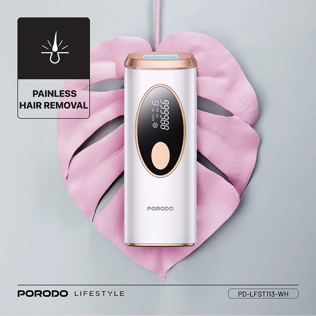 Porodo Lifestyle IPL Hair Removal Advanced Skincare Technology - PD-LFST113-WH