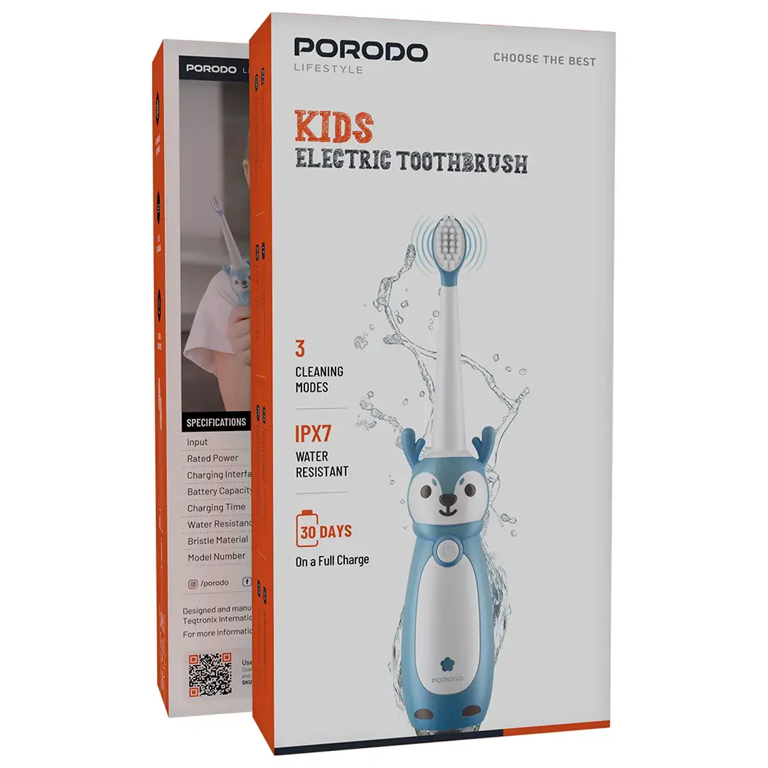Porodo Lifestyle Kids Electric Toothbrush - PDLFSTK12BL