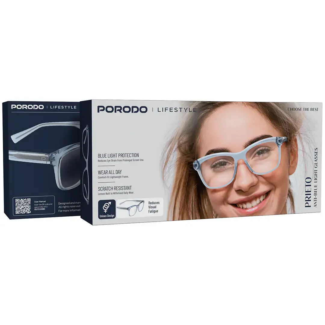 Porodo Lifestyle Prieto Anti-Blue Light Glasses - PDLFSTLS018BU