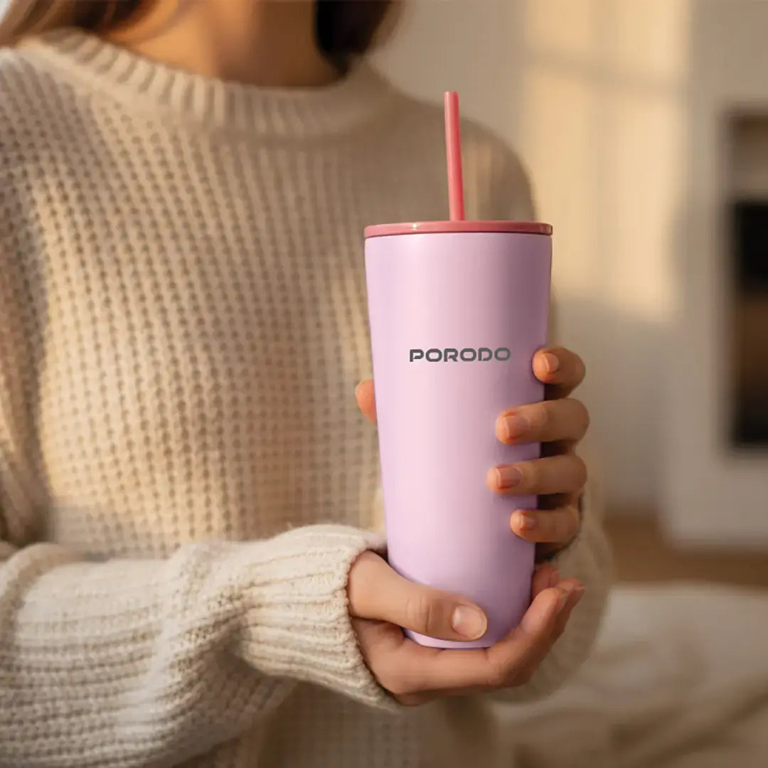 Porodo Lifestyle Stainless Steel Double Wall Tumbler - PDLFSTDN027WH