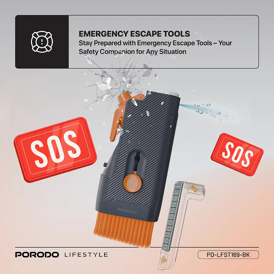 Porodo Lifestyle Vehicle Emergency Safety kit - PD-LFST169-BK