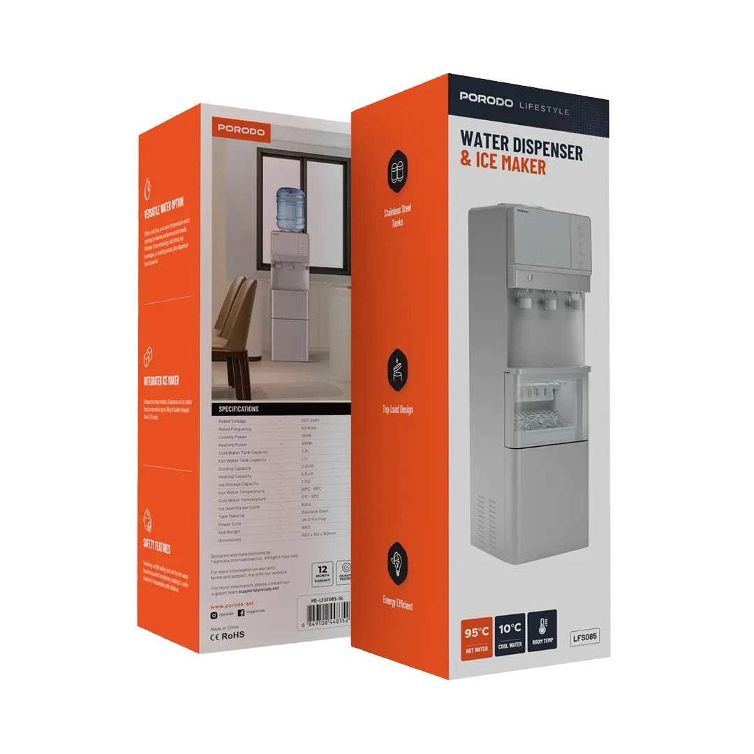 Porodo Lifestyle Water Dispenser & Ice Maker - PDLFST085SL