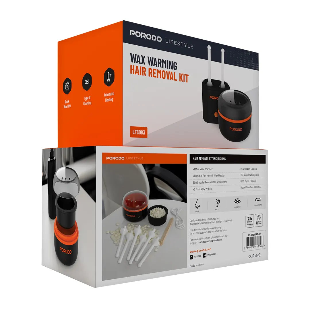 Porodo Lifestyle Wax Warming Hair Removal Kit - PD-LFST093-BK