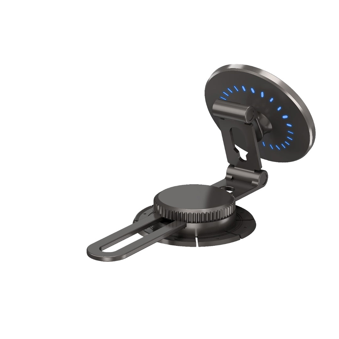 Porodo Magsafe Charging Transparent Phone Mount 360° Rotating Base - PD-MMCDFR-BK