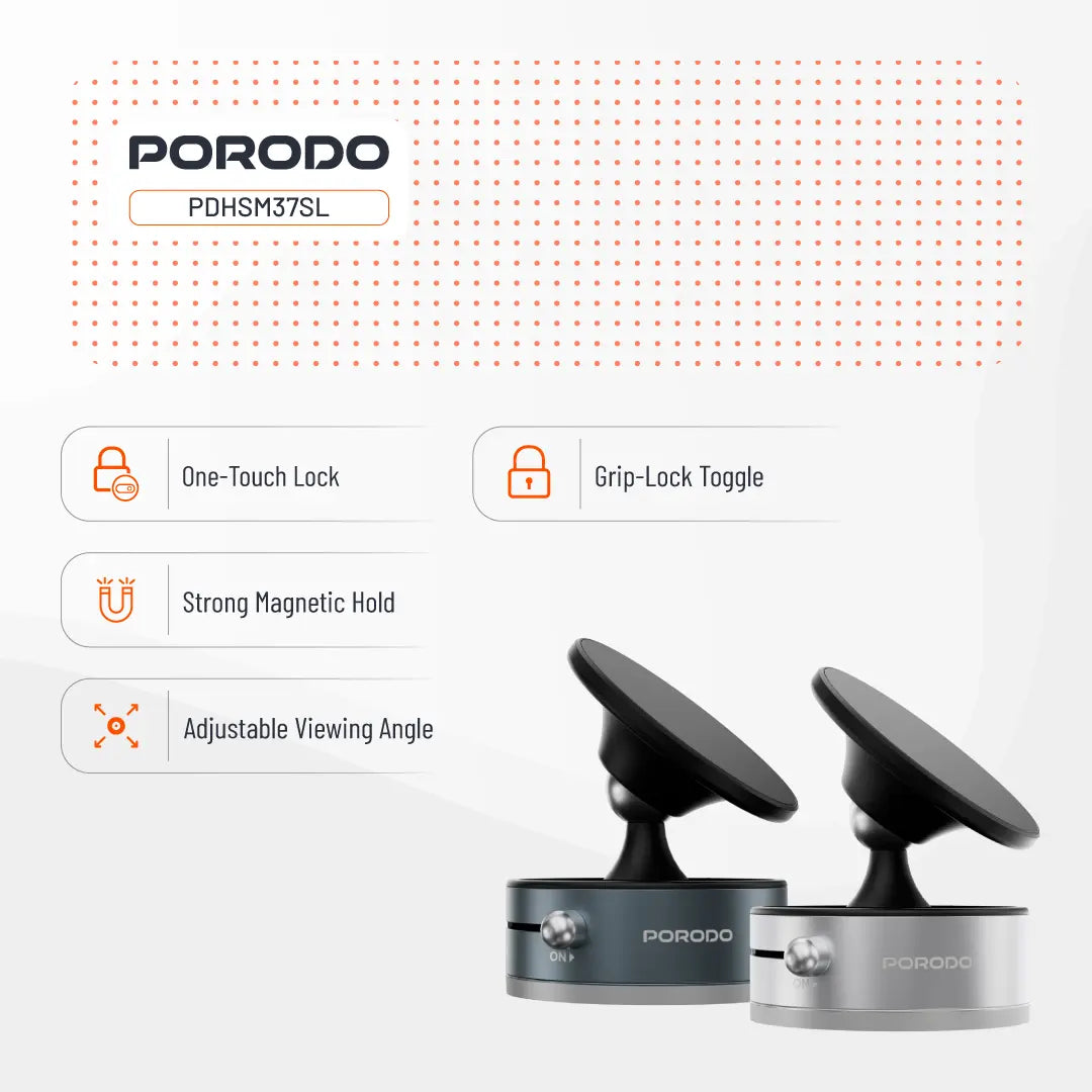 Porodo Multi-Surface MagSafe Phone Mount - PDHSM37DG