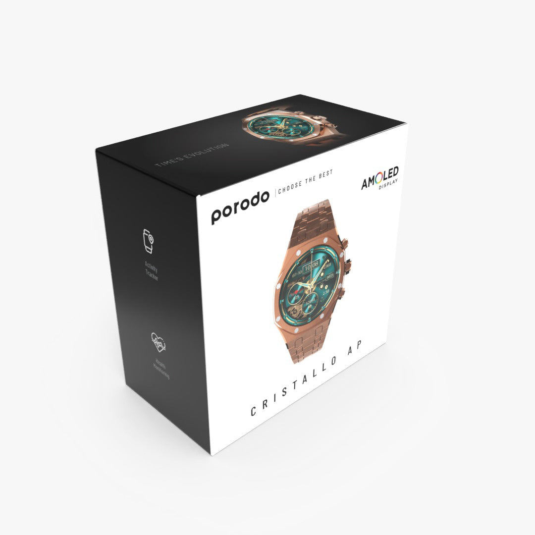Porodo Cristallo AP Smart Watch - PD-CRISTALLOAP-BK
