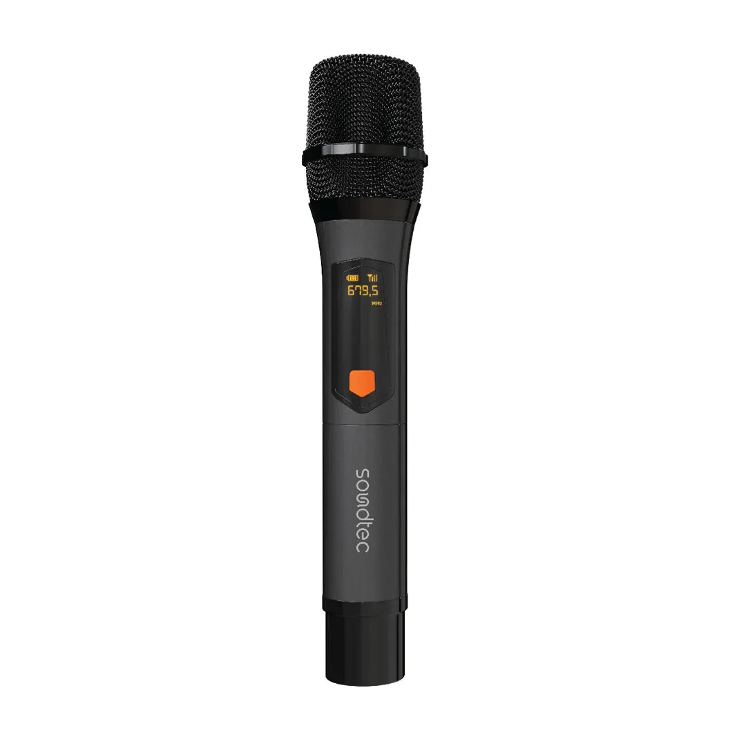 Porodo Soundtec Duo Mic Aluminum Rechargeable Wireless Microphone - PD-STWLEP050-BK