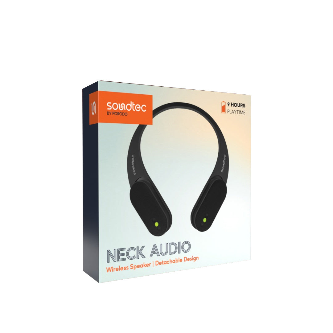 Porodo Soundtec Neck Audio Wireless Speaker And Detachable Design - PD-STWLEP024-BK