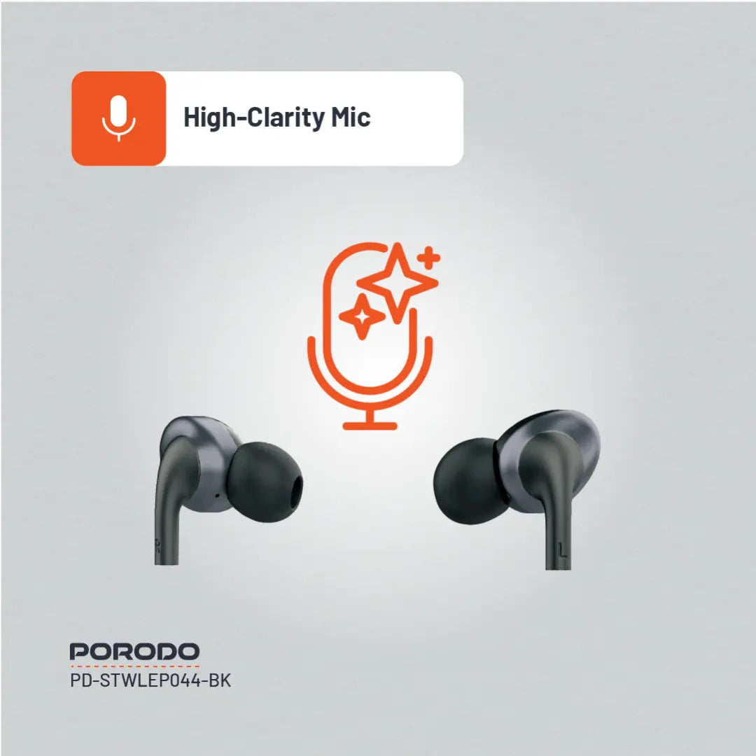 Porodo Soundtec Stereo Earphones - PD-STWLEP044-BK